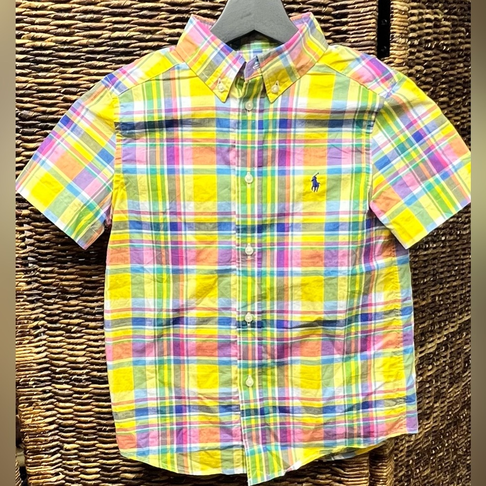 Polo by Ralph Lauren Multicolor Plaid Kids Shirt- Size:7